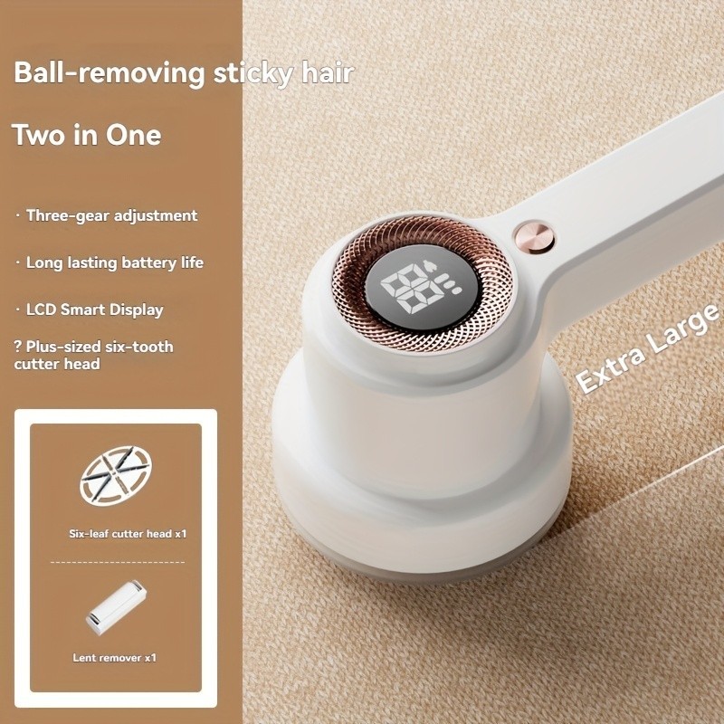 Professional Electric Fabric Shaver - Rechargeable 3-Speed Lint Remover with