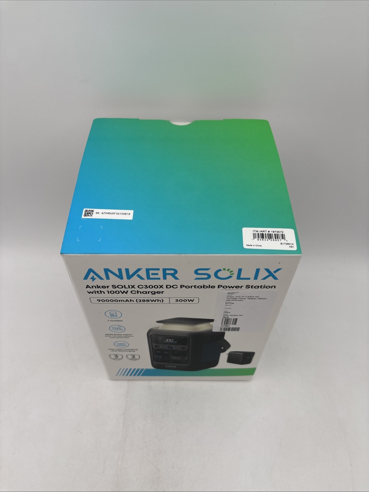 NEW IN BOX Anker SOLIX C300X DC Portable Power Station 288Wh Black - SHIPS FREE