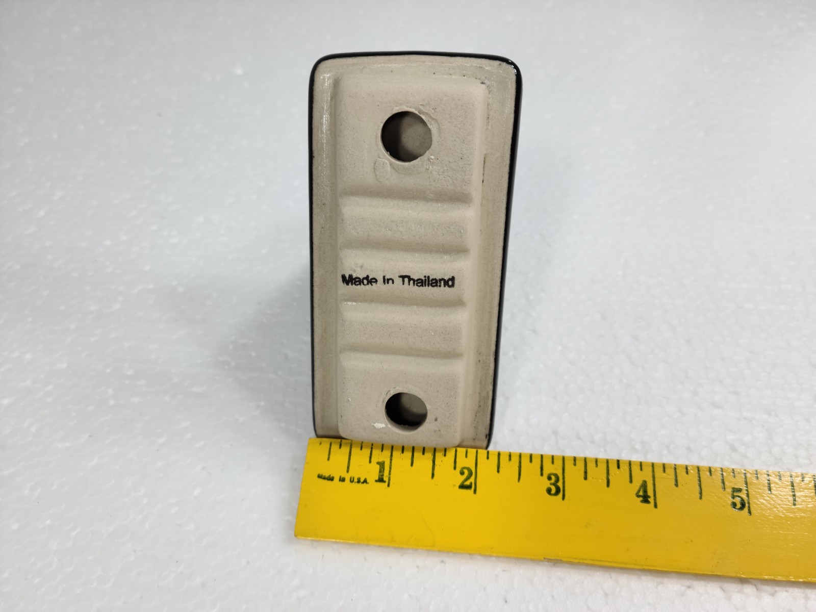 Black Ceramic Towel Bar Rod Rack Post Holder Brackets Tile In Mid Century Modern