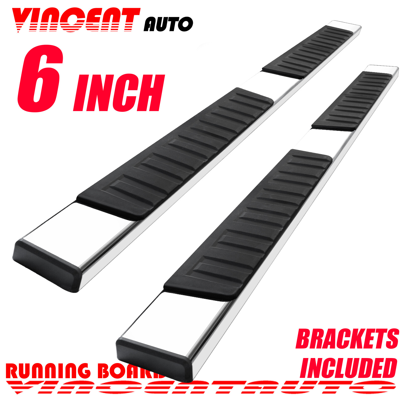 6" Running Board FOR 09-18 Dodge RAM 1500/10-25 RAM 2500 3500 Crew Cab Step Bar