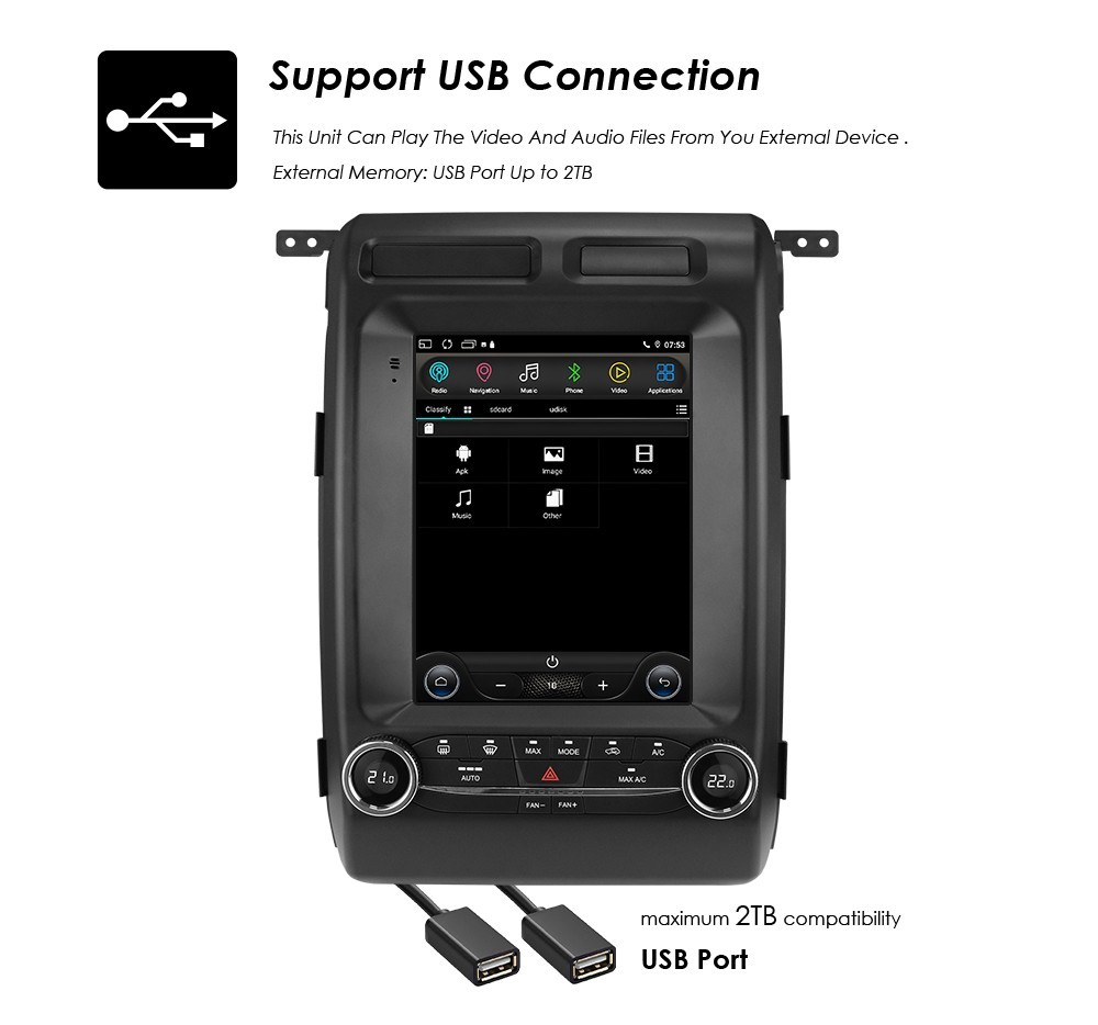 For Ford F150 2009-2014 9.7" Android 14 Carplay Car Stereo Radio GPS Navi 2+32GB