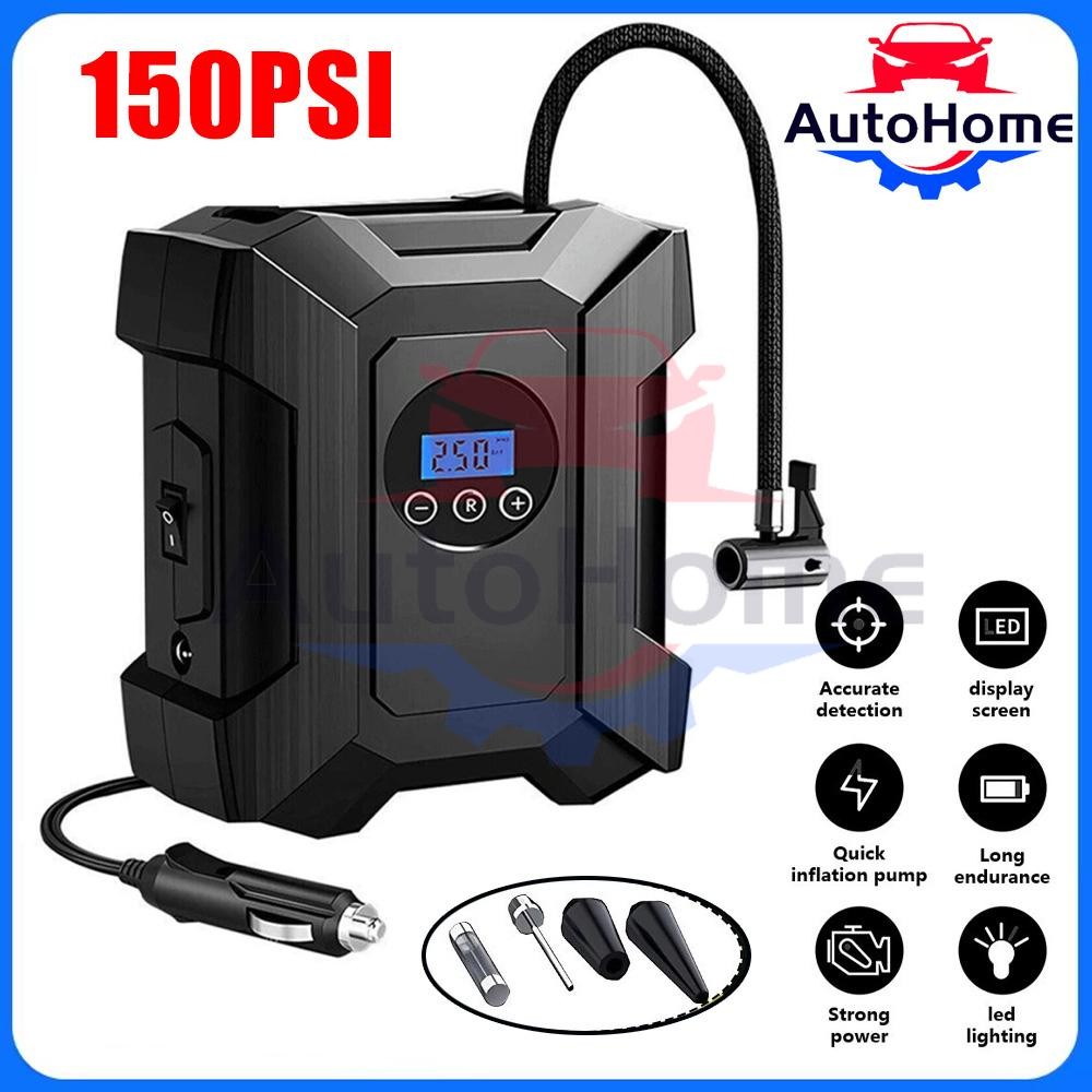Car Air Tire Pump Inflator Portable Compressor Digital Electric Auto 150PSI 12V