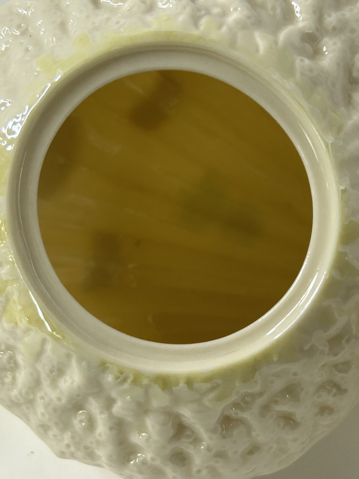 Antique Vintage Belleek Ireland Neptune Yellow Limpet Seashell Teapot w/ Lid