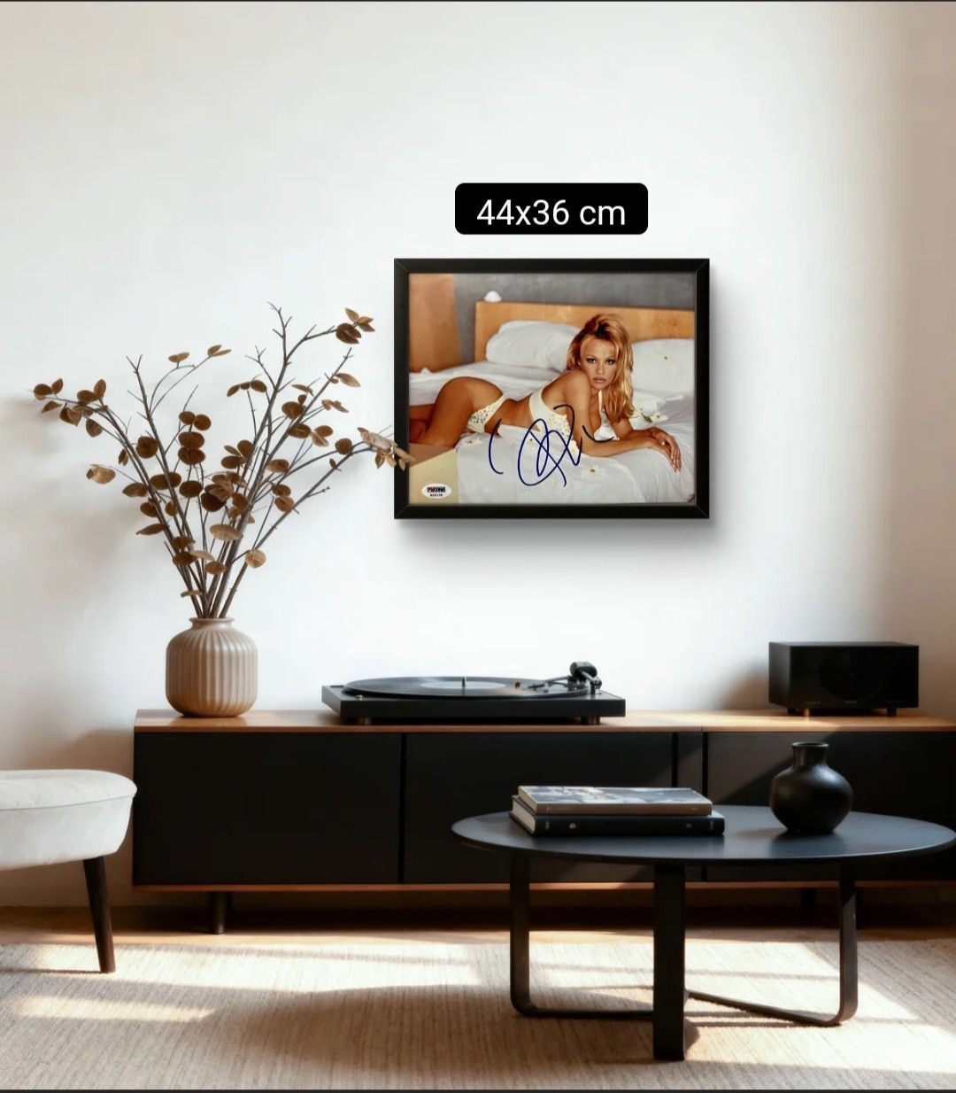 8x10 Framed Vintage Pamela Anderson Rare! signed autographed sexy lingerie