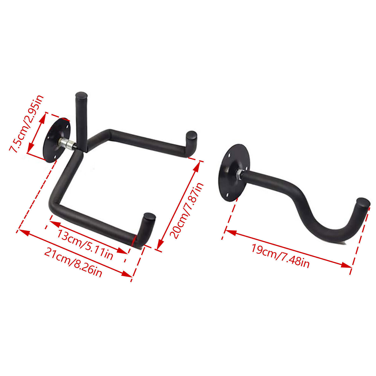 Horizontal Guitar Wall Mount Hanger Stand Holder Hook wall Display Bass 2 Packs