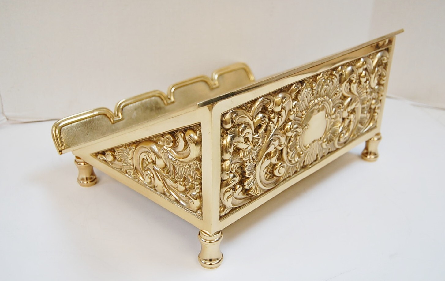 BRASS CHURCH MISSAL / BIBLE / BOOK STAND, SACRAMENTARY # 342