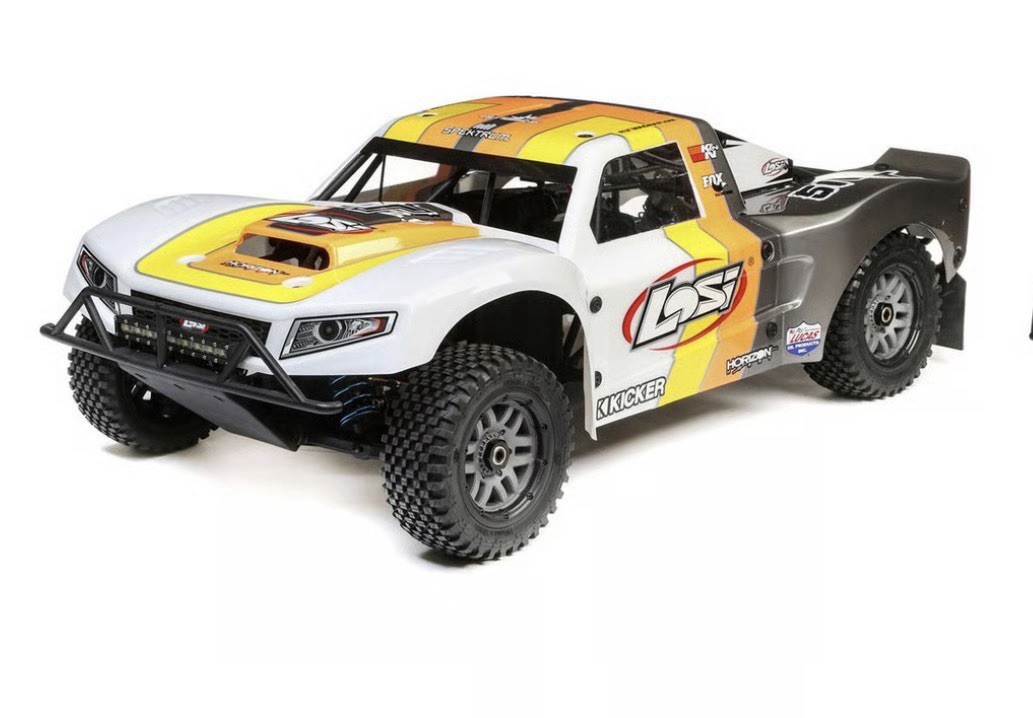Losi 5IVE-T 2.0 V2: 1/5 4wd SCT Gas BND (Gry/Orng/Wht) - LOS05014V2T2