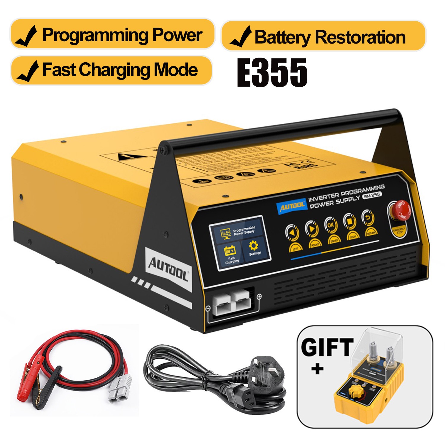 Flash Reprogramming Power Supply 120A Car Battery Charger Adjustable Voltage