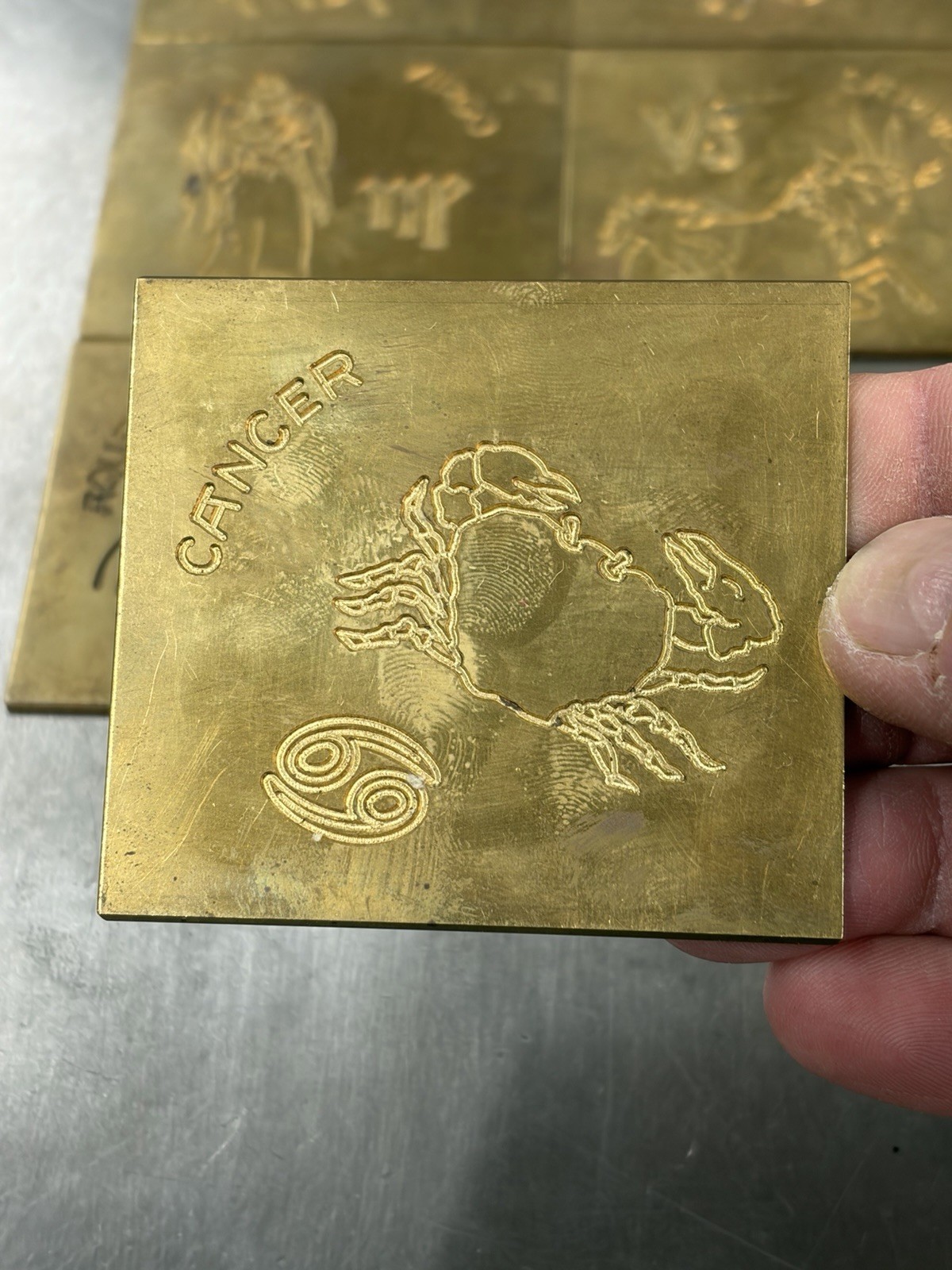 12 SIGNS OF THE ZODIAC MASTER TEMPLATES SOLID BRASS FROM NEW HERMES ENGRAVER