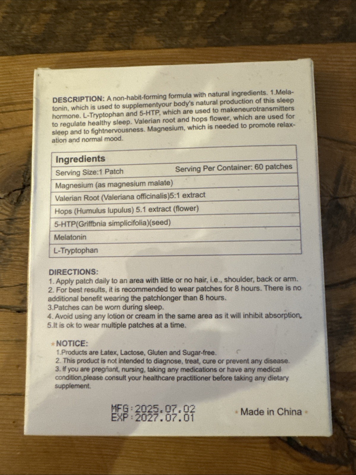 Sleep Patches for Adults Extra Strength Insomnia (60 patches) Exp 7/27