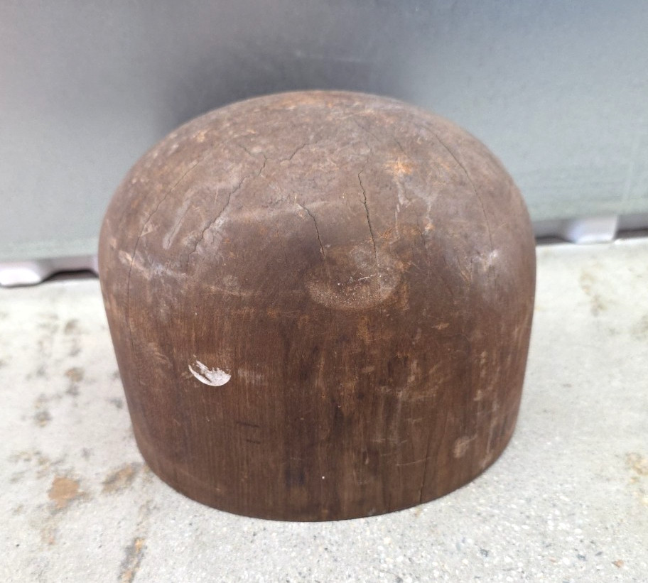Antique Eastern Woolen Co Omaha, NE Hat Stand Milliner's Block Mold Wooden
