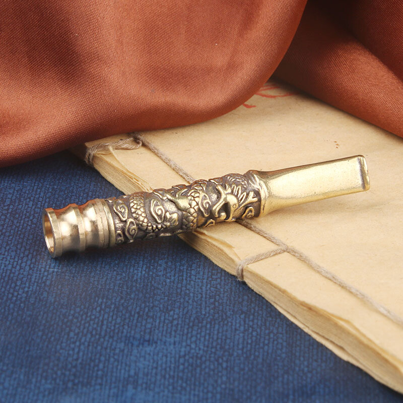 2pcs Brass Small Cigarette Holder Filter Pipe Cigarette Pipe Holder Collections