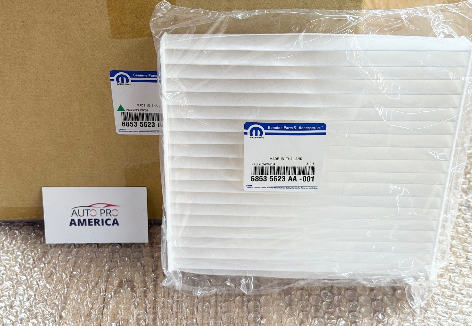 Cabin Air Filter Dodge RAM 1500 2500 3500 4500 2009-2024 68535623AA OEM MOPAR