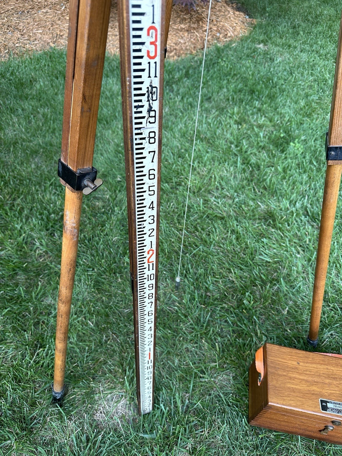 Vintage Sears Roebuck Surveyor Transit Tripod Range Rod Prism Pole Theodolite