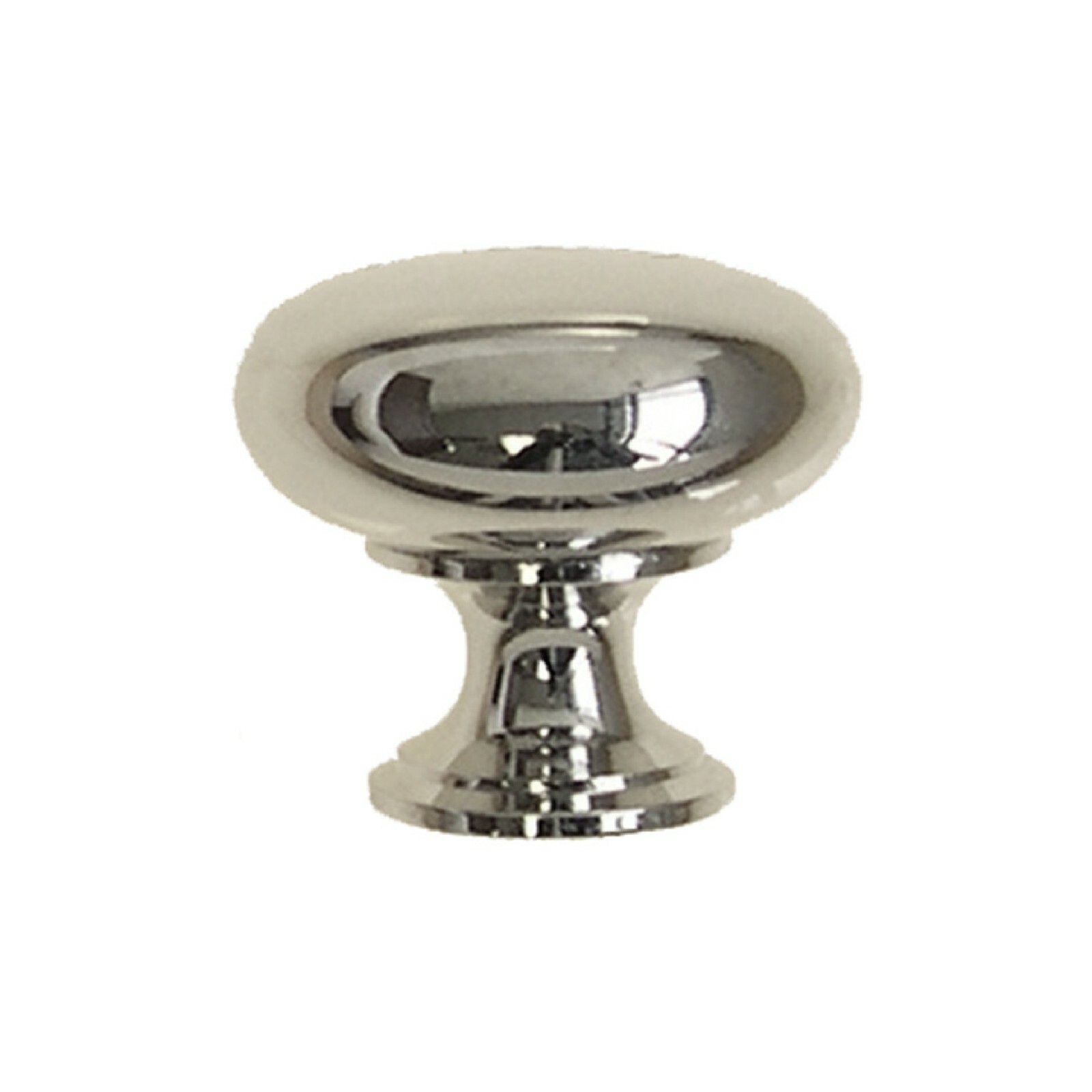 Polished Nickel Cast Brass knob - 1 1/4" Polished Nickel Knob - Cabinet Knob