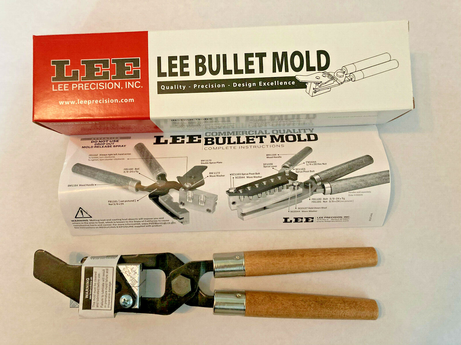 LEE 90451 C225-55-RF .225 DIAMETER 55 GRAIN GAS CHECKED BULLET MOLD 222 223