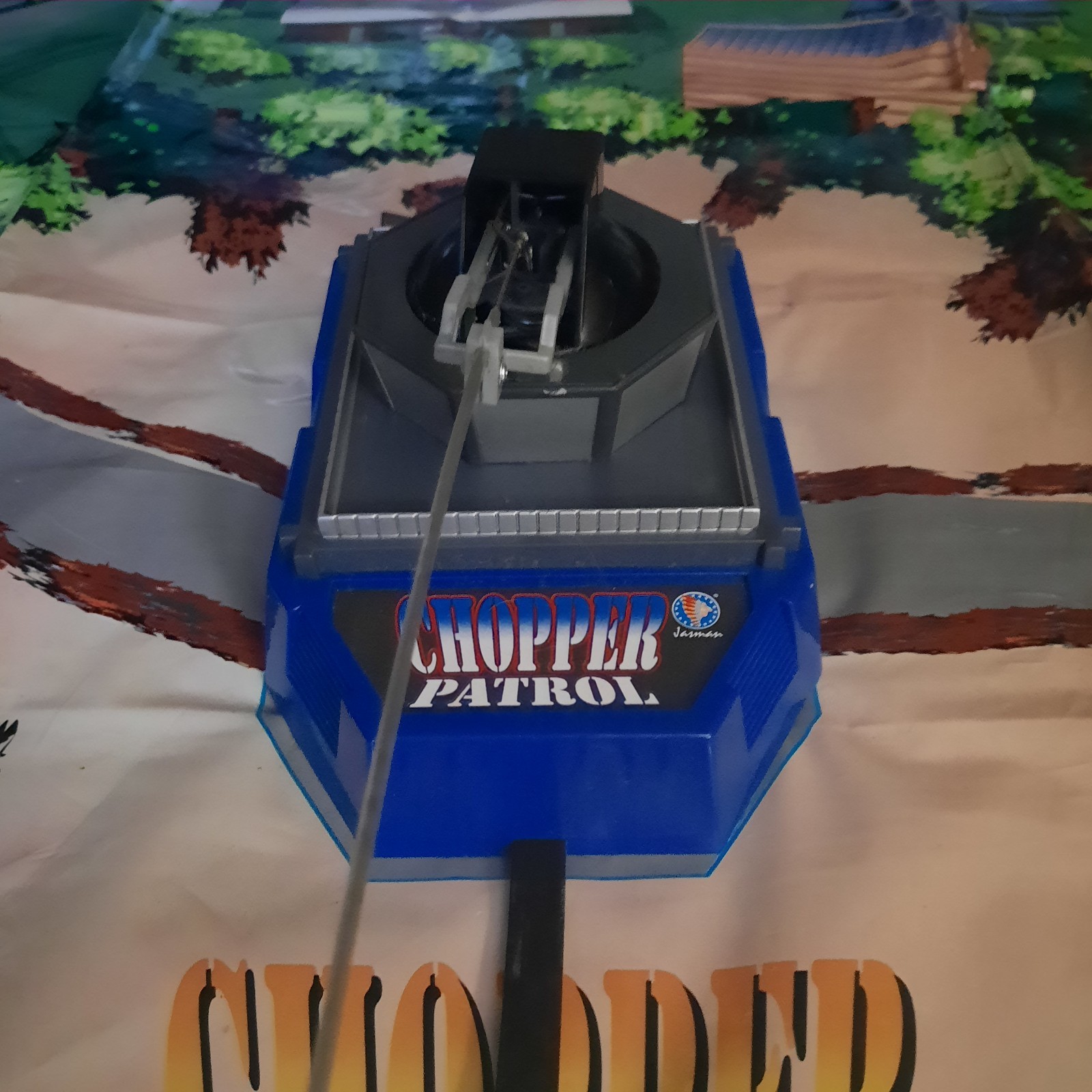 Chopper Patrol Battery Operated Flying Police Helicopter Playset Tested Working!