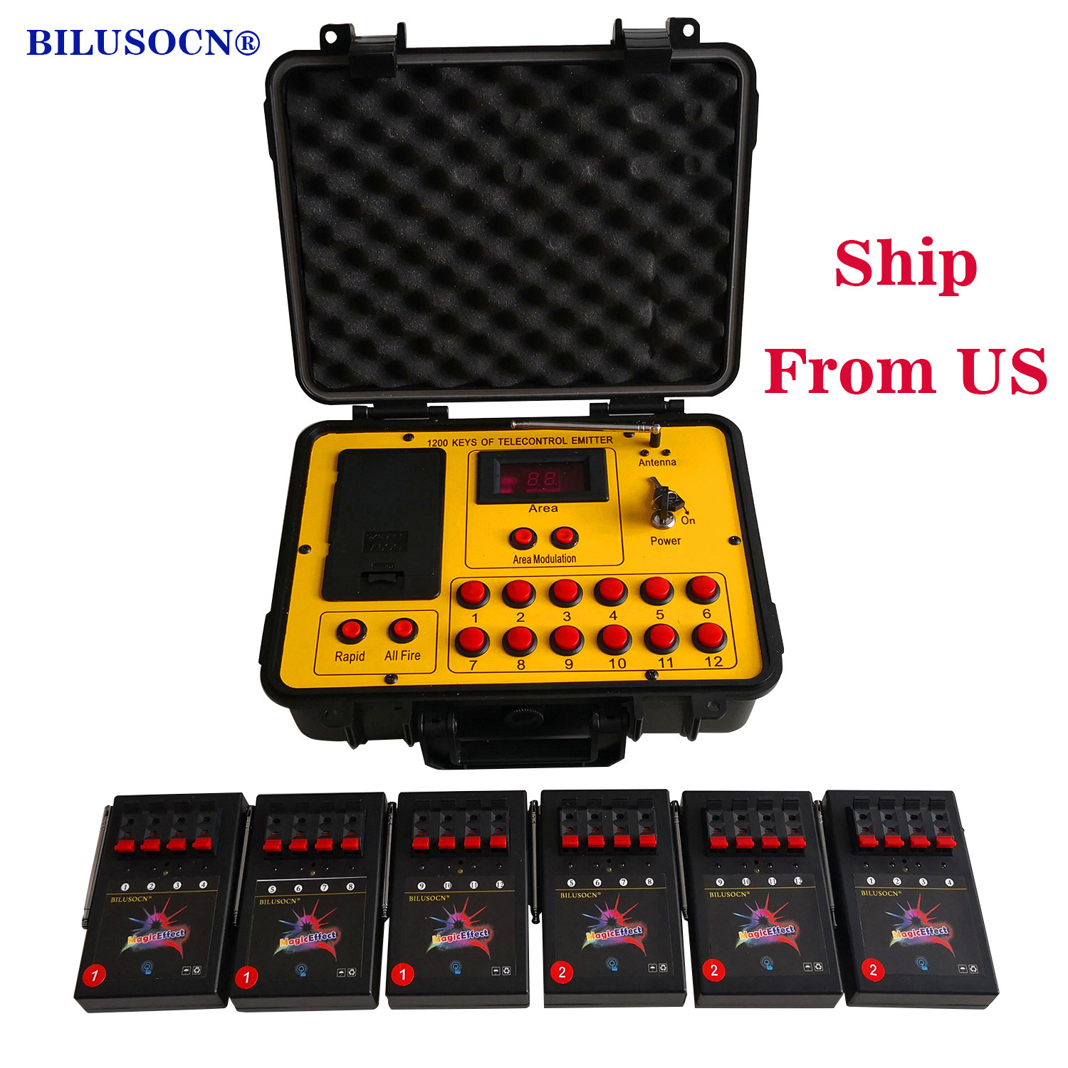 24 cues fireworks firing system 120 cues wireless control 500M distance program