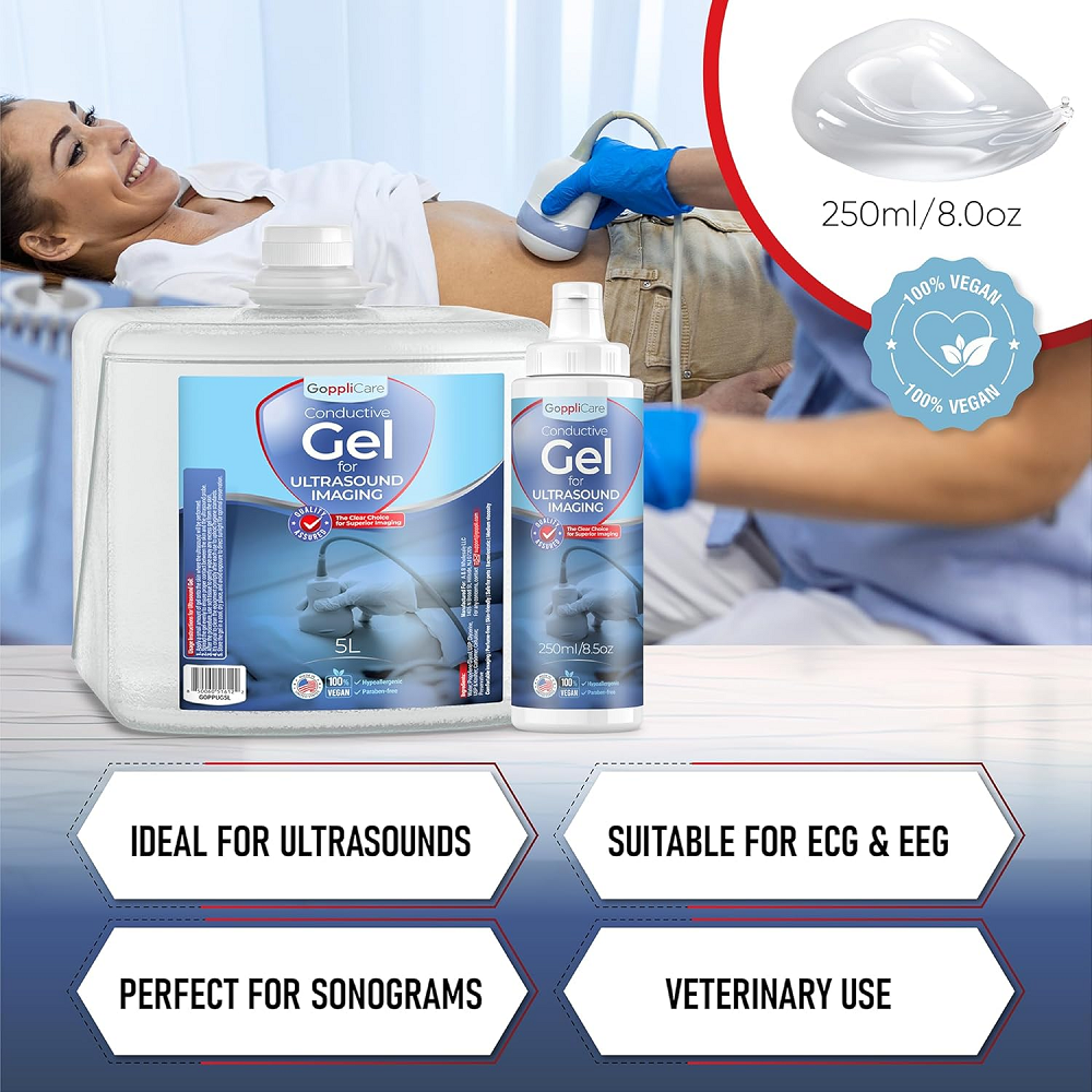 Goppli 5L Conductive Cooling Gel for Ultrasound Imaging Hypoallergenic Last Long