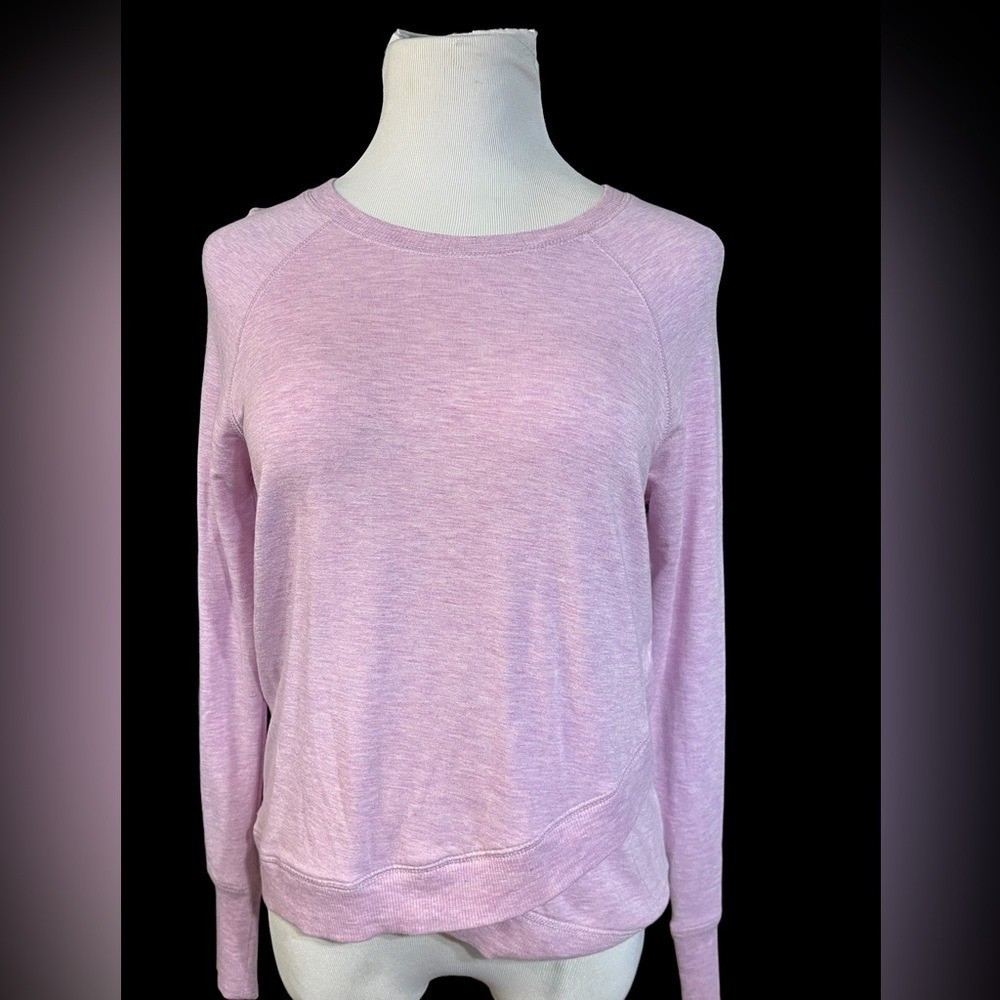 Active Life Budding Lilac Heather Crossover Tulip Hem Sweatshirt Small SM