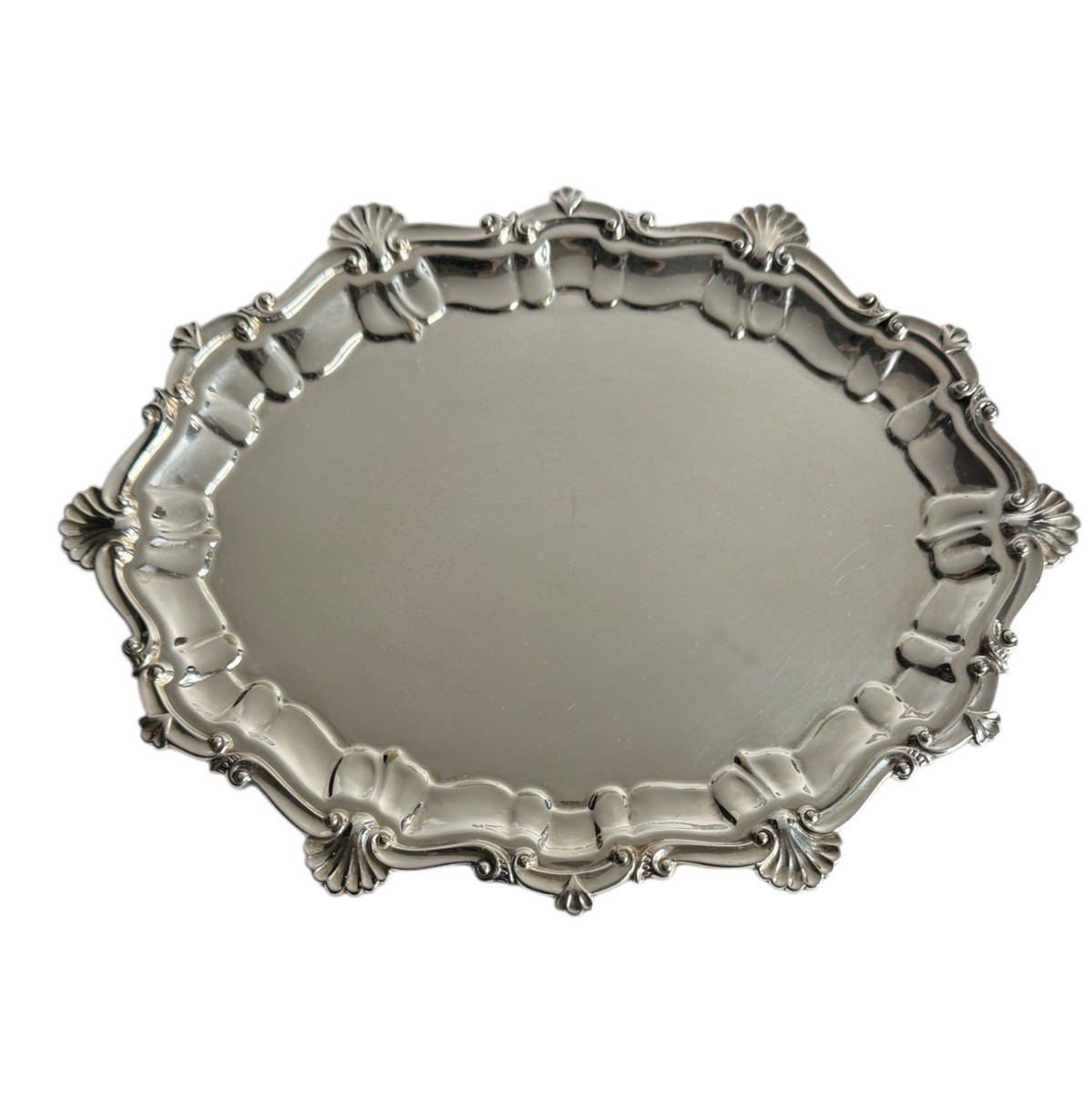 Antique Elkington Silver Plate Salver Tray