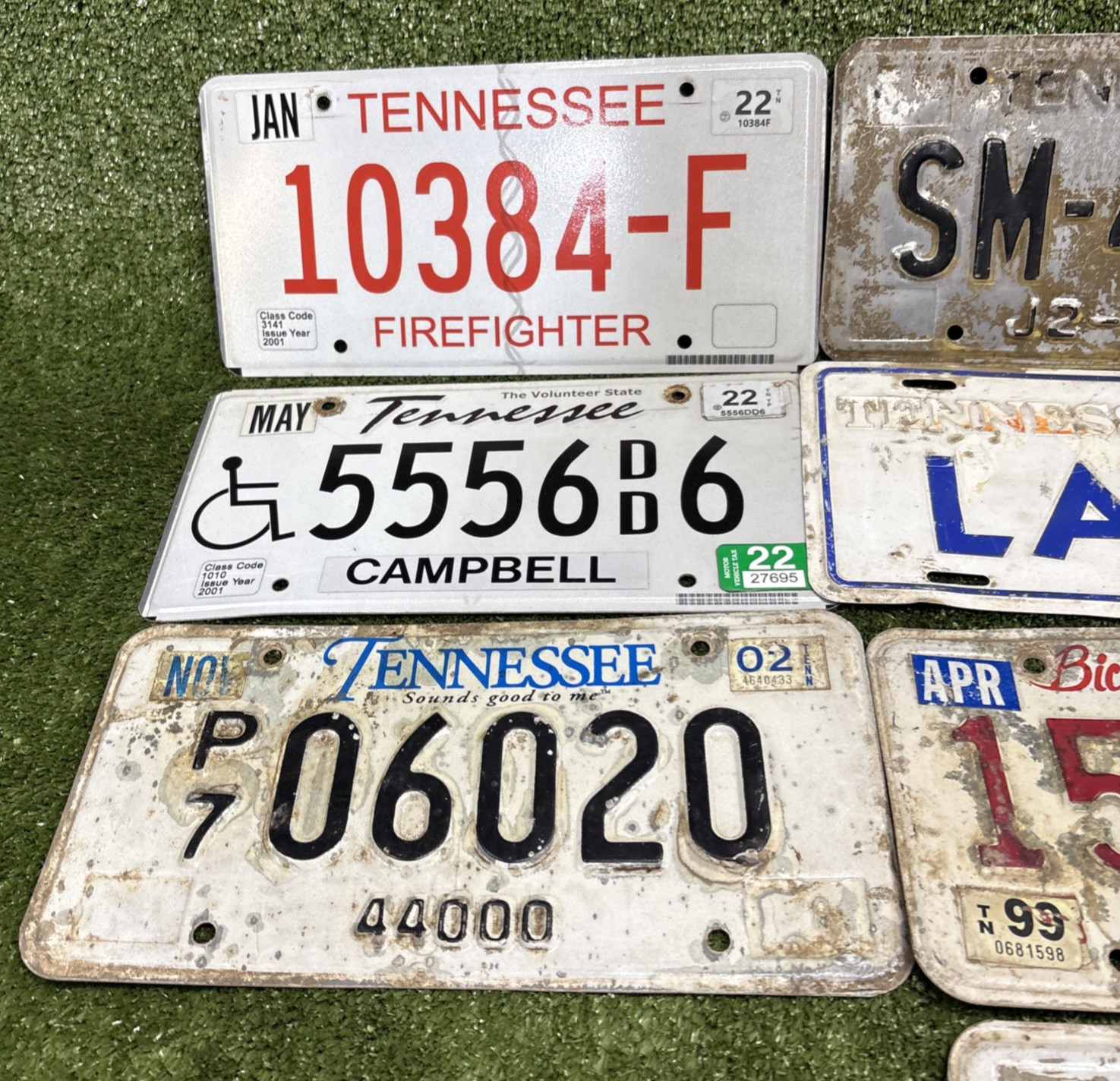 Lot Of 10 Random Misc USA License Plates Vintage! Man Cave, Crafts. Cool Pieces