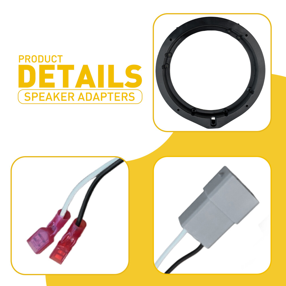 2pcs Fit HONDA CRZ (2011-2016) Door Speaker Upgrade 6.5" Spacer Harness Adapter