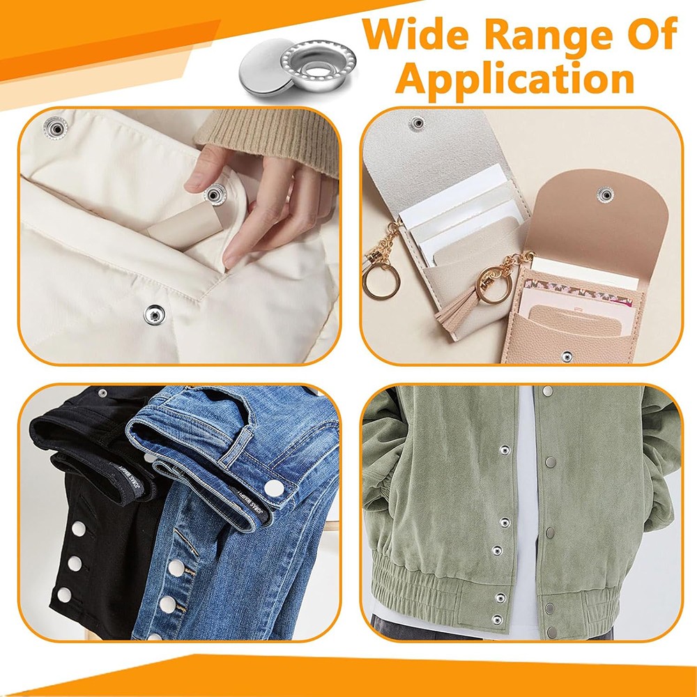 480X Snap Fastener Stainless Steel Boat Canvas Screw Press Stud Cover Button Kit