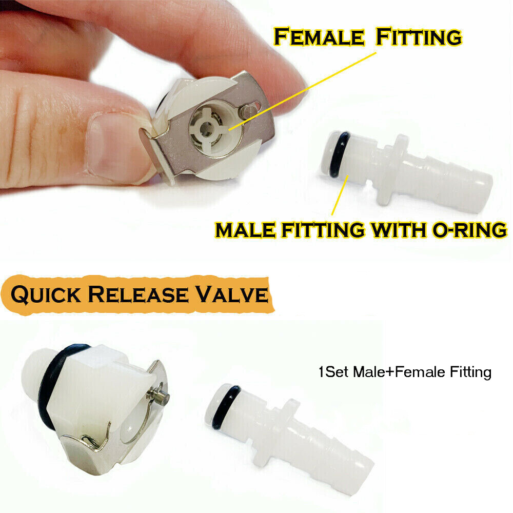 Female Male Fittings Quick Release Valves for Acrylic Penis Nipple Vacuum Pump