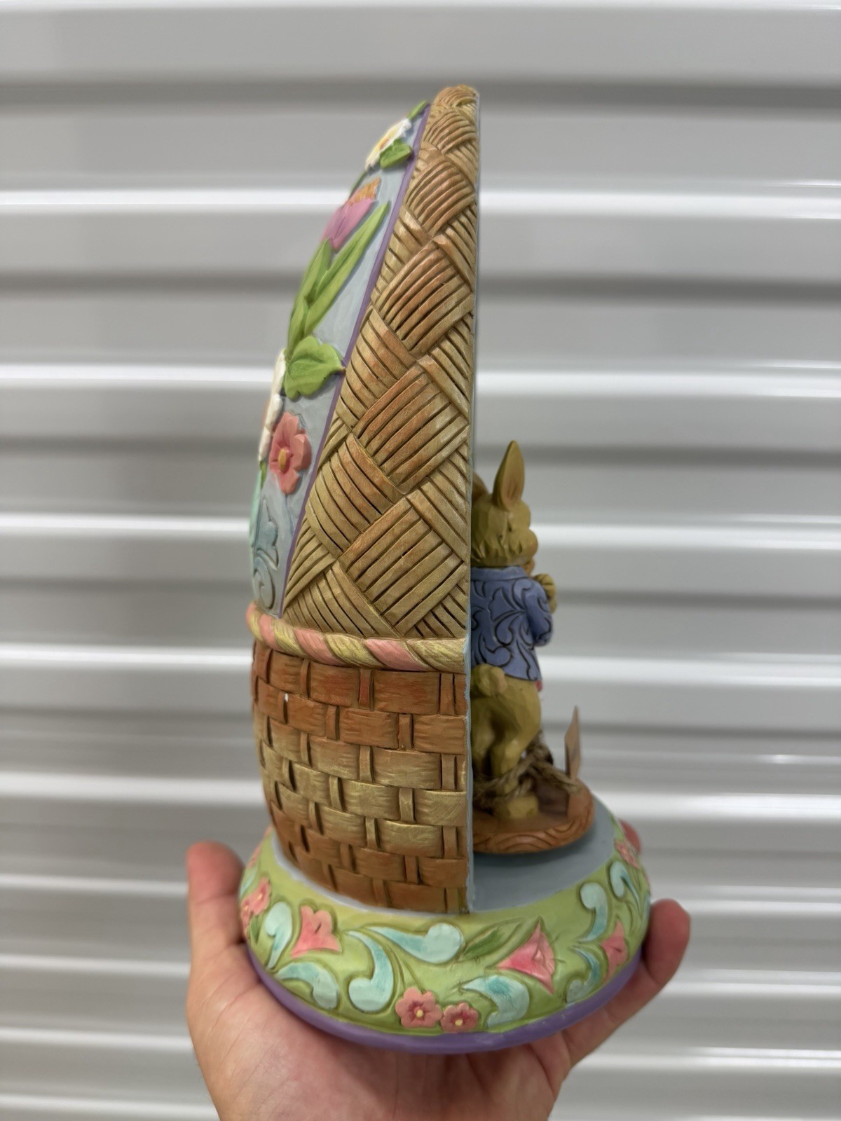 Jim Shore Heartwood Creek 11” Lighted Rotating Easter Bunny Couple Figurine