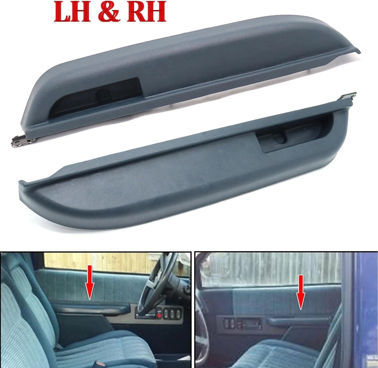 2Pcs Front LH RH Door Armrest Blue for 1990-94 Chevrolet GMC C/K 1500 2500 3500