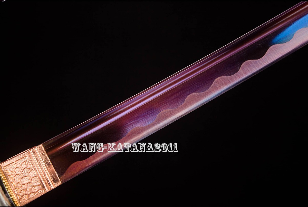All Purple Battle Ready Sharp Deagon Japanese Samurai Katana Sword 1095Steel