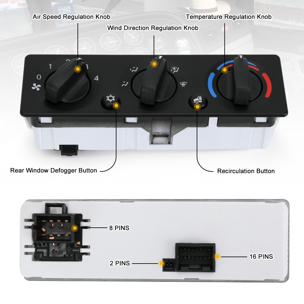 Q21-6012 New HVAC CONTROL PANEL Assembly For Peterbilt 2008-2015