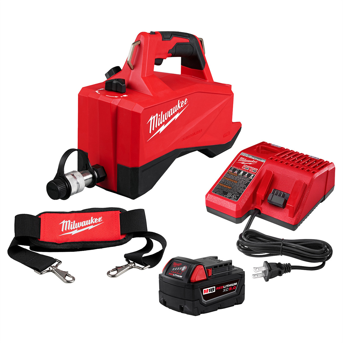 Milwaukee Tool M18 Brushless Single Acting 60in3 10,000psi Hydraulic Pump