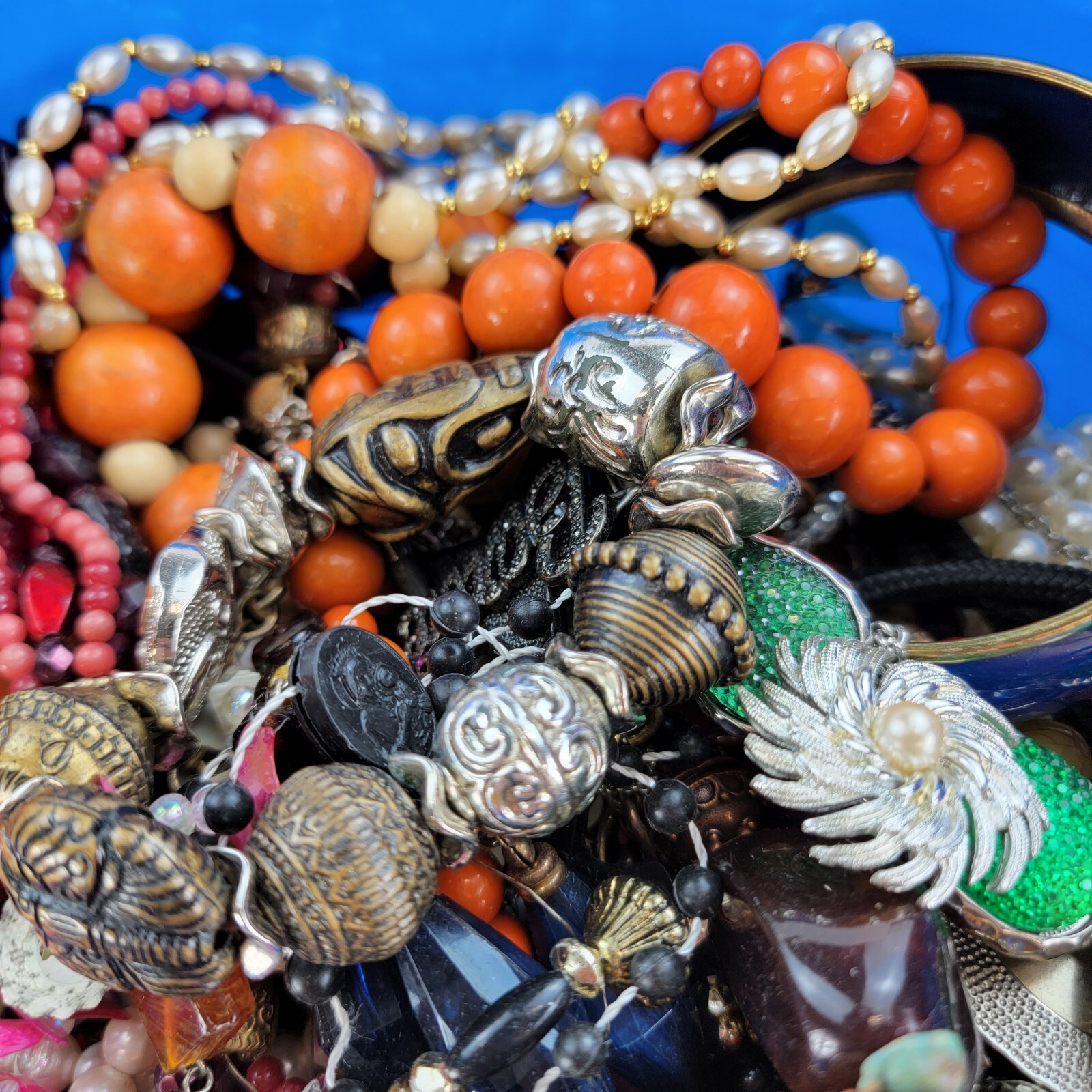 Vintage Costume Jewelry Lot Over 3 Pounds For Craft Repurpose Wear Estate Junk