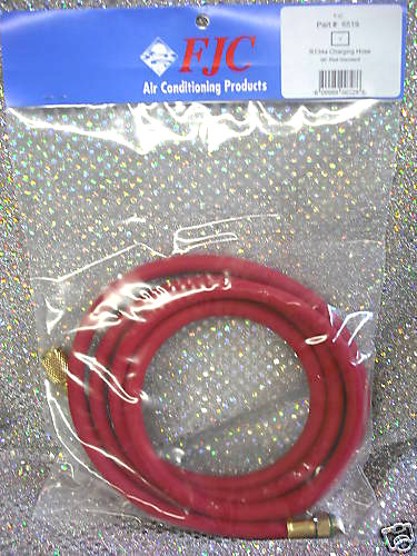 FJC Refrigerant Charging Hose 72" RED 1/2" ACME Female Swivel x 14MM Male