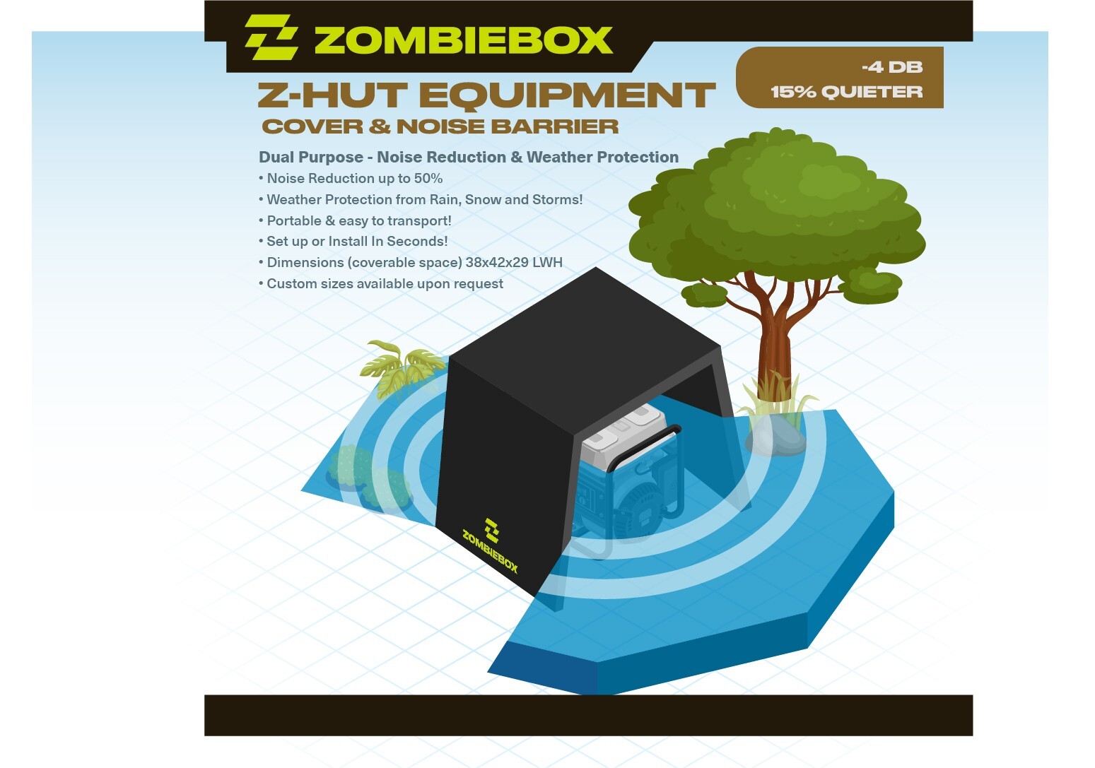 Zombiebox Generator Noise Barrier & Cover