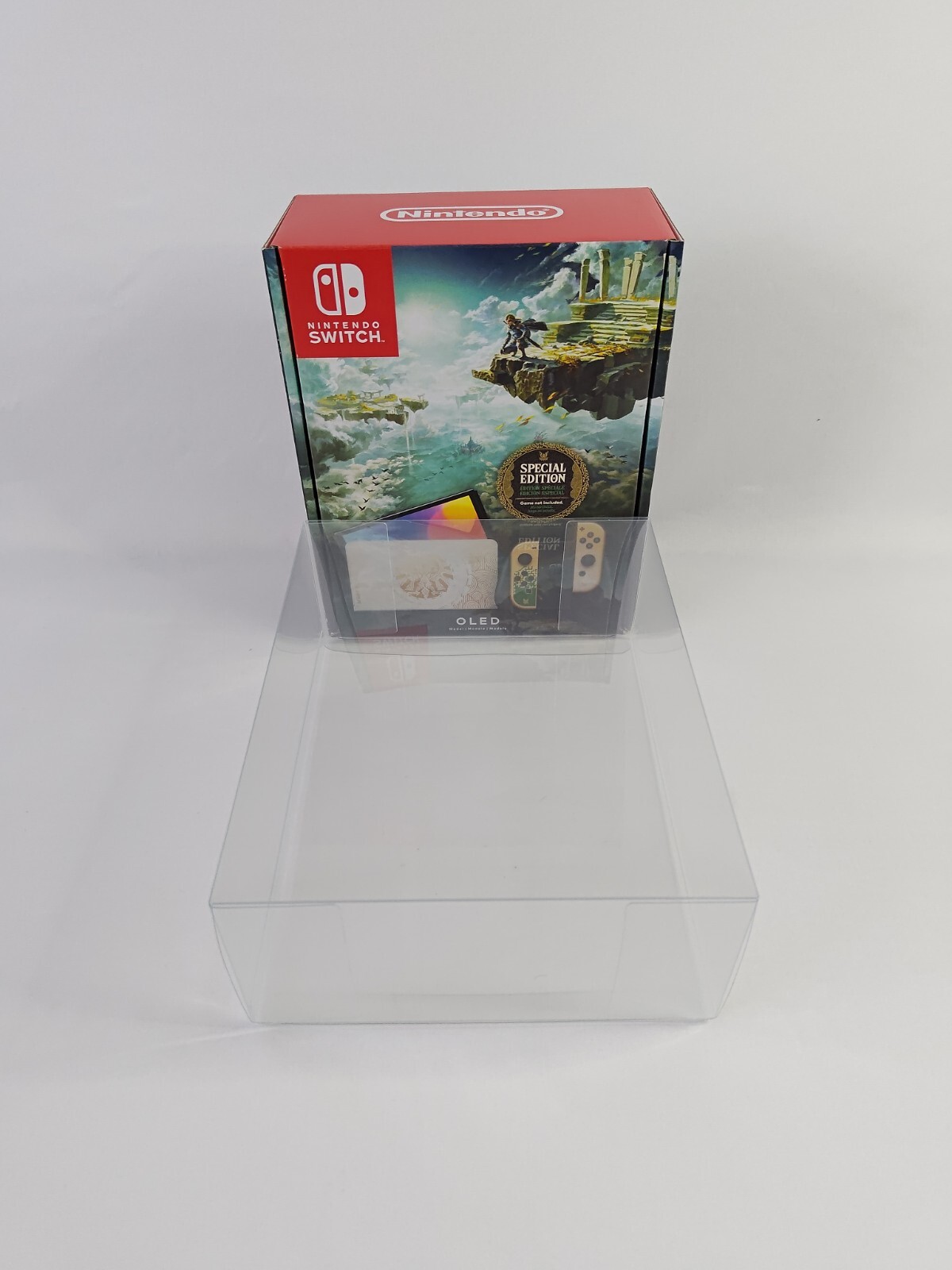 OLED Switch Console Box Protector & Display Case, Fits All OLED MARIO EDITION!