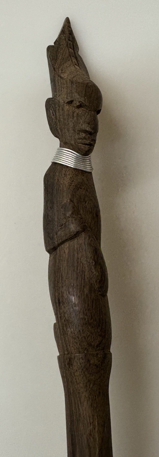 Lot of 2 Vintage African Long Wooden Tribal Spoon Set 14”