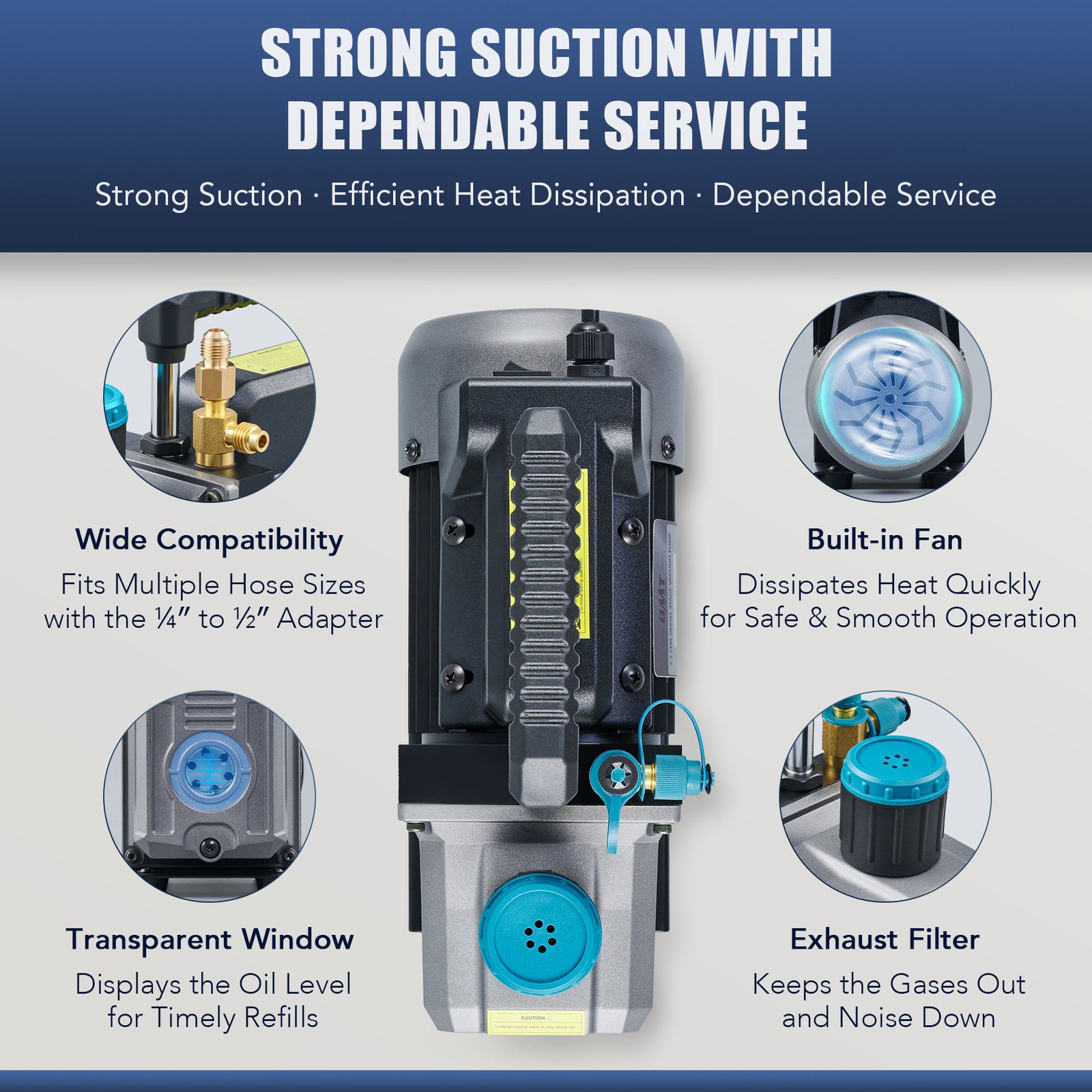 Combo 3.5 CFM 1/4HP Air Vacuum Pump HVAC + R134A Kit AC A/C Manifold Gauge Set