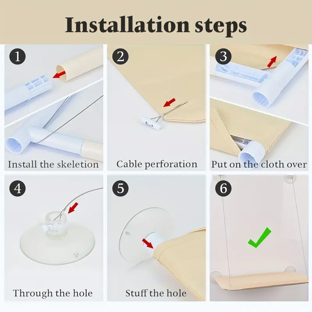 Ultra-Soft Cat Window Hanging Bed - Comfortable Cloud-Shaped Retreat