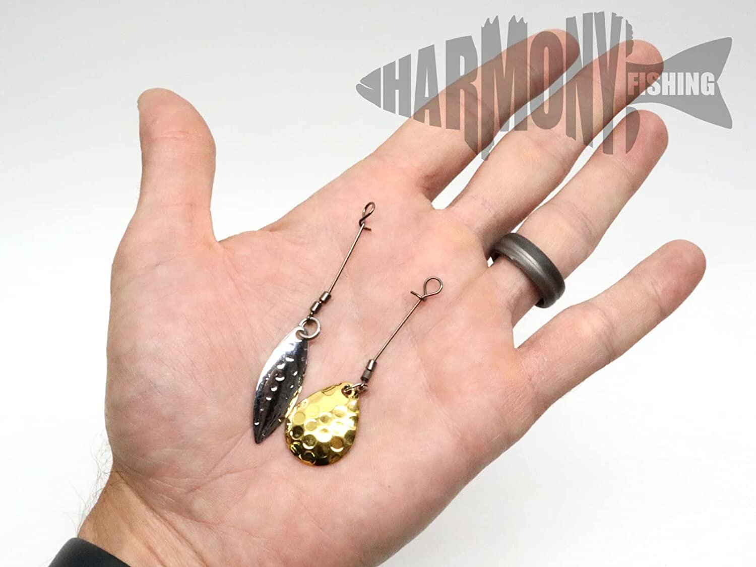 Harmony Fishing Replacement UnderSpin Blades (4 Silver Willow, 4 Gold Colorado)