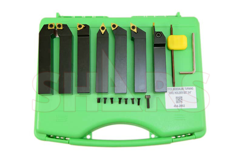 SHARS 7PCS 3/4" INDEXABLE TURNING THREADING LATHE TOOL + INSERT + Certificate M]