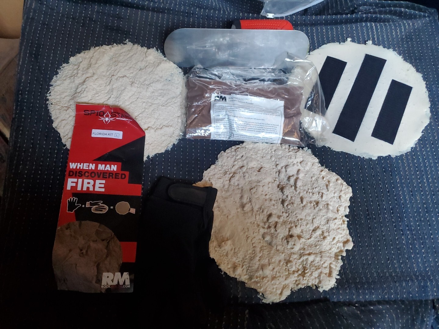 Rockmolds Spidastamp Florida Kit Cocrete Stone Pattern Maker