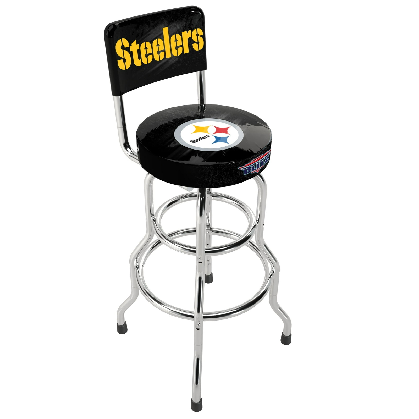 NFL Team Logo Chair Adjustable Swivel Bar Stool High Back Seat Blitz Football