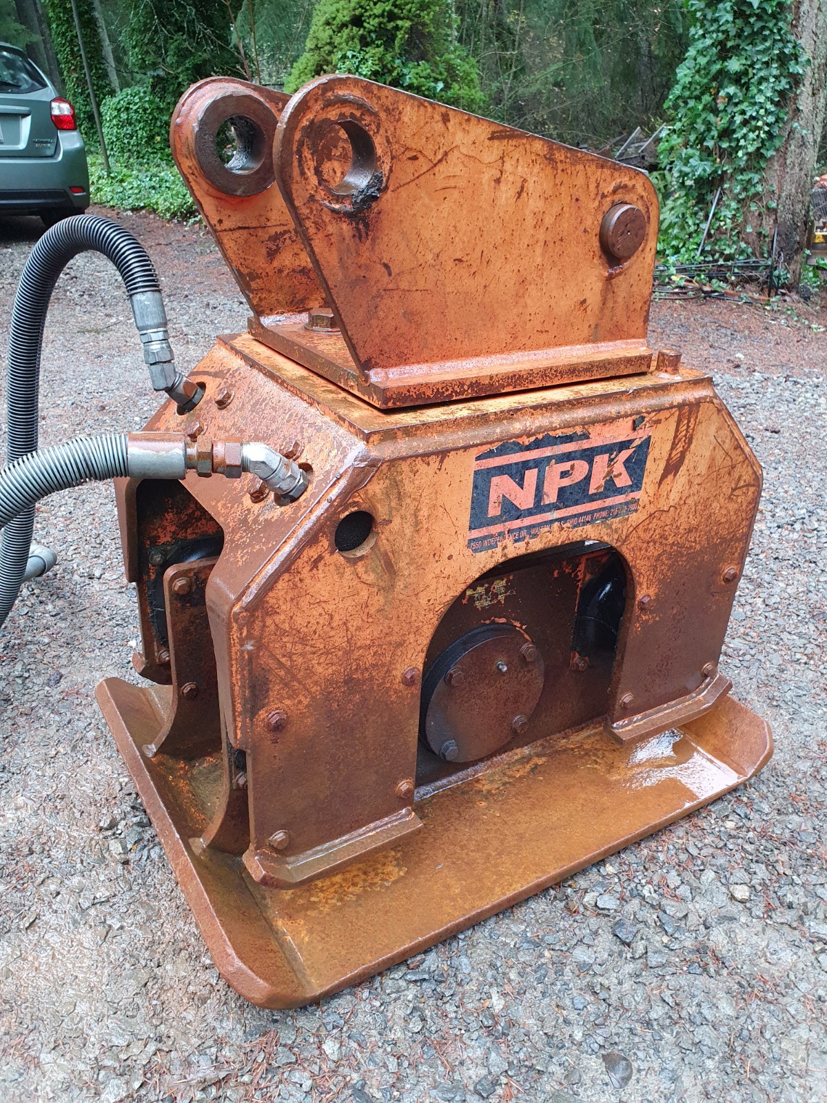 NPK C6B Excavator Hydraulic Plate Compactor- CAT 312 Mount- Ready To Work!