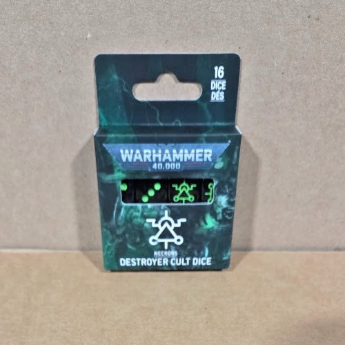 ⚔️WARHAMMER 40K - DESTROYER CULT - NECRONS D6 DICE SET - BUY MORE & SAVE!⚔️