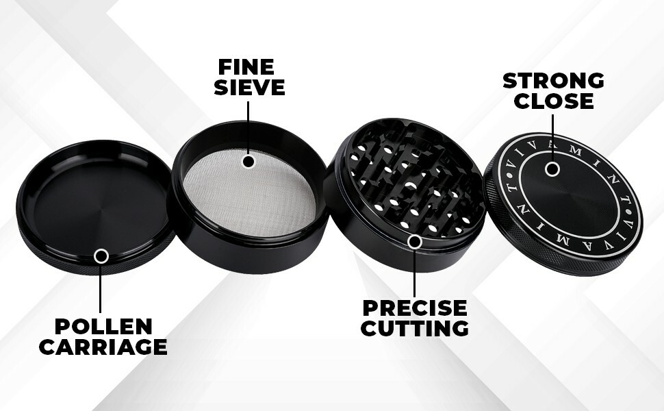 Herb Grinder - Large 3" inch, Plus Smell Proof Storage-FREE SHIPPING & RETURN