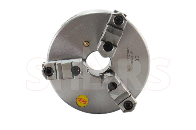 SHARS 5" 3Jaw Reversible Jaw Self-Centering Lathe Chuck+.003” TIR Certificate L[