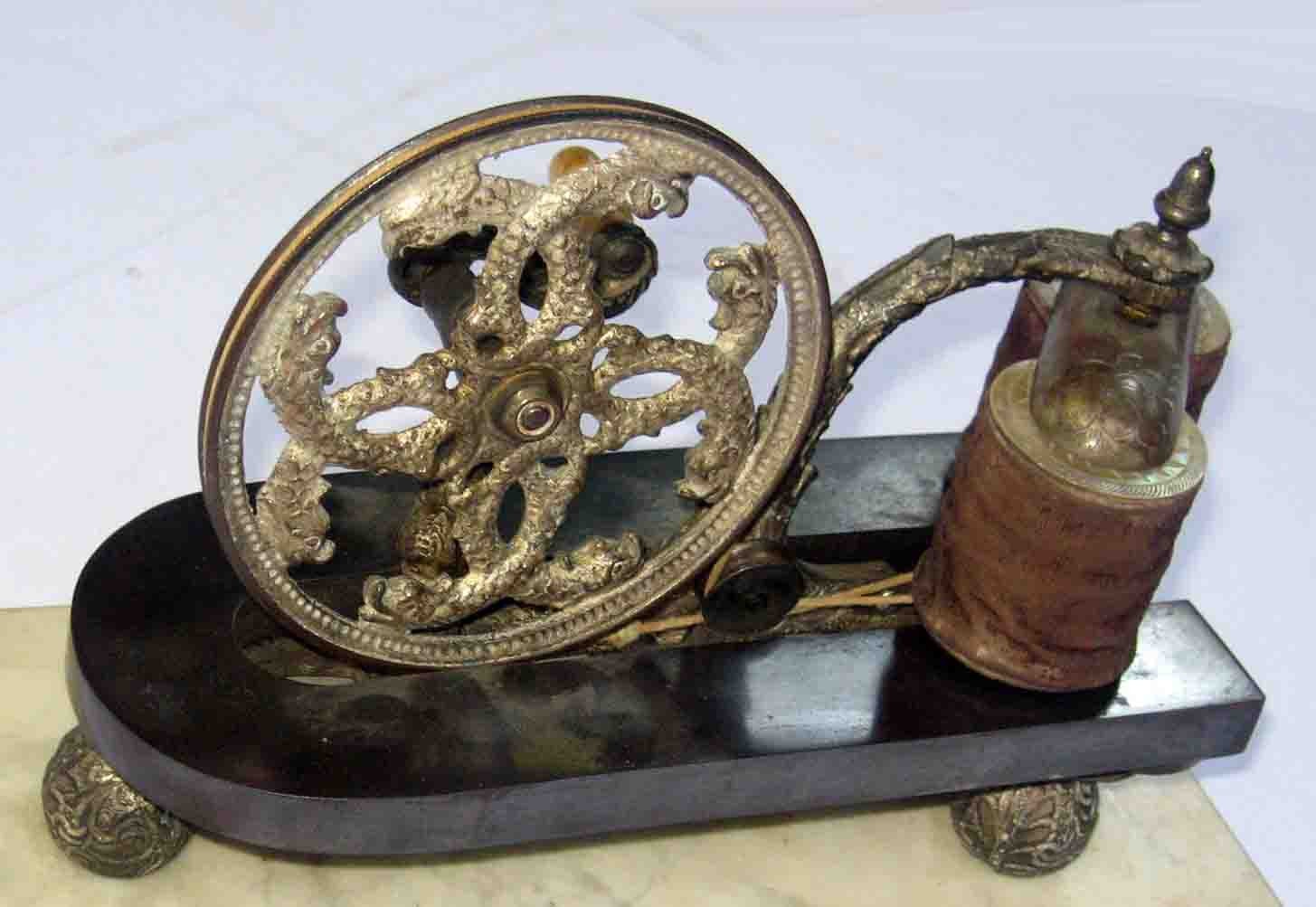 c1850 Marble Base QUACK MEDICAL Electricity GENERATOR by BOURNE & TAYLOR -LONDON